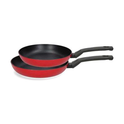 Pannenset Fagor Zwart Rood Aluminium