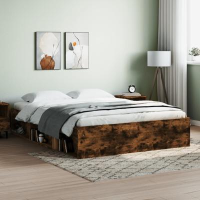 Bedframe gerookt eikenkleurig 160x200 cm