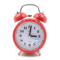 Fashion dempen metalen wekker met nachtlampje grootte: 12*8.5cm(Red)