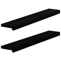 Vensterbanken 2 st 90x15x2 cm massief eikenhout donkerbruin Vensterbanken 2 st 90x15x2 cm massief eikenhout donkerbruin