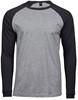 Tee Jays TJ5072 Men´s Baseball Tee - Heather/Black - XXL