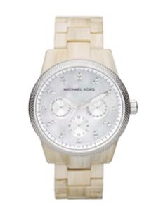 Horlogeband Michael Kors MK5625 Kunststof/Plastic Beige 18mm