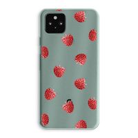 Framboosjes: Google Pixel 5a 5G Transparant Hoesje Framboosjes: Google Pixel 5a 5G Transparant Hoesje