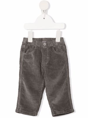 Il Gufo pantalon slim en velours côtelé - Gris