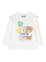 Moschino Kids t-shirt à manches longues - Blanc