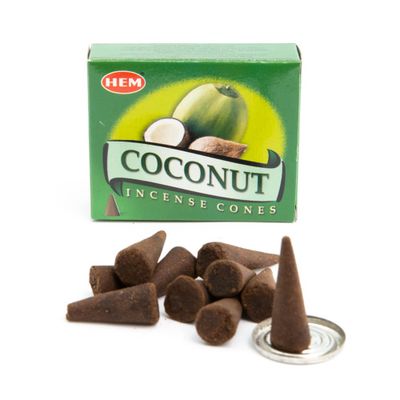 HEM Wierook Kegels Kokosnoot (1 doosje)