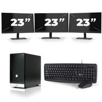 Gigabyte GZ-M1 Micro Tower - Intel Core i5-3e Generatie - 8GB RAM - 256GB SSD - Windows 10 + 3x 23 inch Monitor