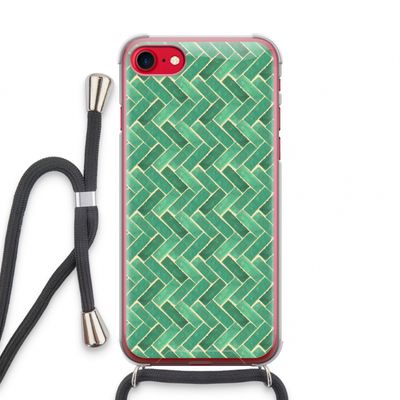 Moroccan tiles 2: iPhone SE 2020 Transparant Hoesje met koord
