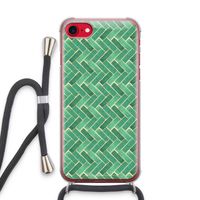 Moroccan tiles 2: iPhone SE 2020 Transparant Hoesje met koord