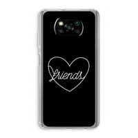 Friends heart black: Xiaomi Poco X3 Pro Transparant Hoesje