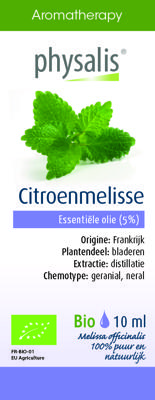 Physalis Aromatherapy Essentiële Oliën Citroenmelisse Olie 10ml
