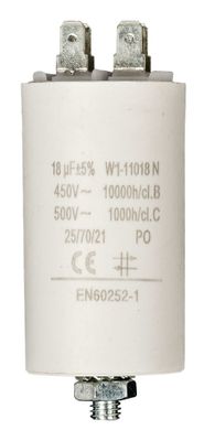 Fixapart W1-11018N Condensator 18.0 uf / 450 V + Aarde