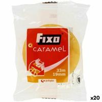 Plakband Fixo Caramel Transparant 19 mm x 33 m (20 Stuks)
