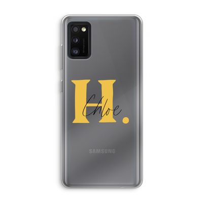 Amber Script: Samsung Galaxy A41 Transparant Hoesje