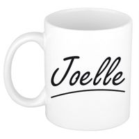 Naam cadeau mok / beker Joelle met sierlijke letters 300 ml - thumbnail