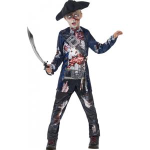 Halloween Zombie piraat verkleedkleding kostuum - voor jongens - met hoed