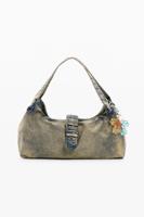 Denim charm tas - GREEN - U