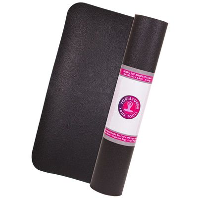 Yogi & Yogini Yogamat Rubber Zwart 4 mm - 185 x 60 cm