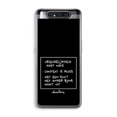 Mijn Motto's: Samsung Galaxy A80 Transparant Hoesje