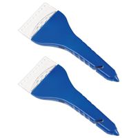 2x stuks multifunctionele ijskrabber blauw met LED verlichting