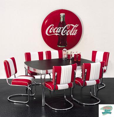 Bel Air XL Retro Fifties Diner Keuken Set Rood