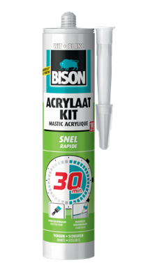 Acrylaatkit Snel 30 minuten Wit Koker 300 ml - Bison
