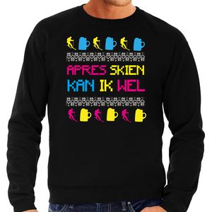 Apres ski sweater voor heren - apres skien - zwart - apres ski/winter trui