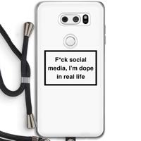 I'm dope: LG V30 Transparant Hoesje met koord