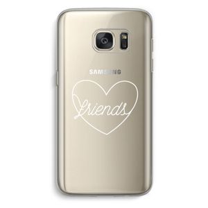 Friends heart pastel: Samsung Galaxy S7 Transparant Hoesje