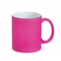 Luxe krijt koffiemok/beker - roze - keramiek - met krijt te beschrijven - 350 ml - Eigen naam