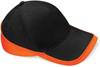 Beechfield CB171 Teamwear Competition Cap - Black/Orange - One Size