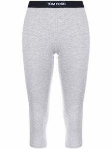 TOM FORD legging court à taille à logo - Gris