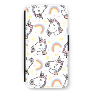 Rainbow Unicorn: iPhone 11 Flip Hoesje