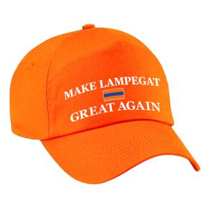 Carnaval verkleed pet - oranje - Make Lampegat Great Again - Eindhoven - volwassenen