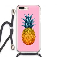Grote ananas: iPhone 8 Plus Transparant Hoesje met koord