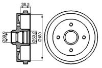 Remtrommel BOSCH, Inbouwplaats: Achteras, u.a. für Audi, VW, Seat - thumbnail