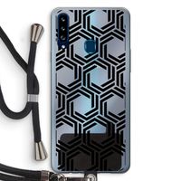 Geometrisch patroon: Samsung Galaxy A20s Transparant Hoesje met koord