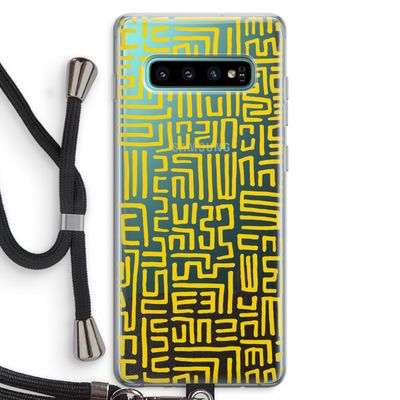 Majorelle Blue Print: Samsung Galaxy S10 Plus Transparant Hoesje met koord