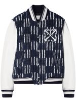 Off-White veste bomber Shibori à logo - Blanc