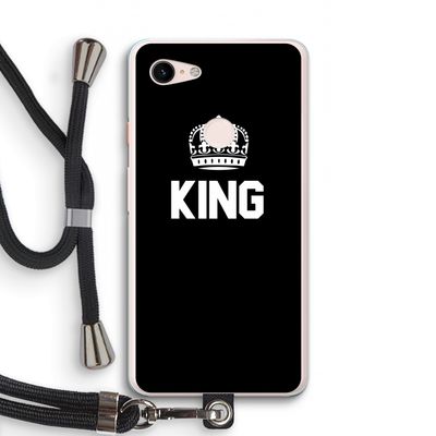 King zwart: Pixel 3 XL Transparant Hoesje met koord