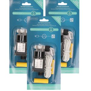 Adapter 2x AA batterij vervanger - set 3x