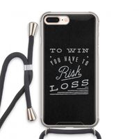 Risk loss: iPhone 8 Plus Transparant Hoesje met koord Risk loss: iPhone 8 Plus Transparant Hoesje met koord