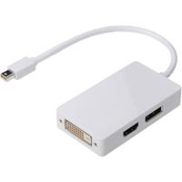 Digitus AK-340509-002-W DisplayPort / HDMI / DVI Adapter [1x Mini-DisplayPort stekker - 1x DisplayPort bus, HDMI-bus, DVI-bus 24+1-polig] Wit 20.00 cm - thumbnail