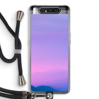 Sunset pastel: Samsung Galaxy A80 Transparant Hoesje met koord