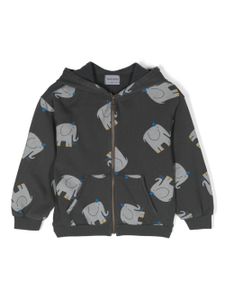 Bobo Choses hoodie à imprimé éléphant en coton biologique - Gris