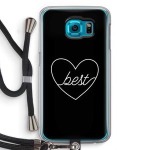 Best heart black: Samsung Galaxy S6 Transparant Hoesje met koord