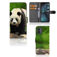 Motorola Moto G14 | Telefoonhoesje | Met pasjeshouder | Panda