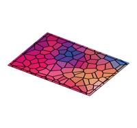 Moderne placemats Levendige kleuren geometrische
