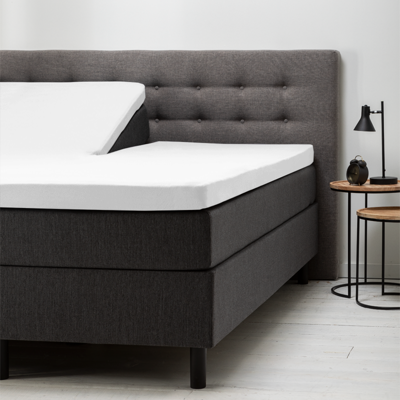Splittopper Hoeslaken Katoen Wit Verkoelend 180x210 Cm Ademend Fresh And Co - Dekbed-Discounter.nl