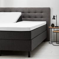 Splittopper Hoeslaken Katoen Wit Verkoelend 180x210 Cm Ademend Fresh And Co - Dekbed-Discounter.nl